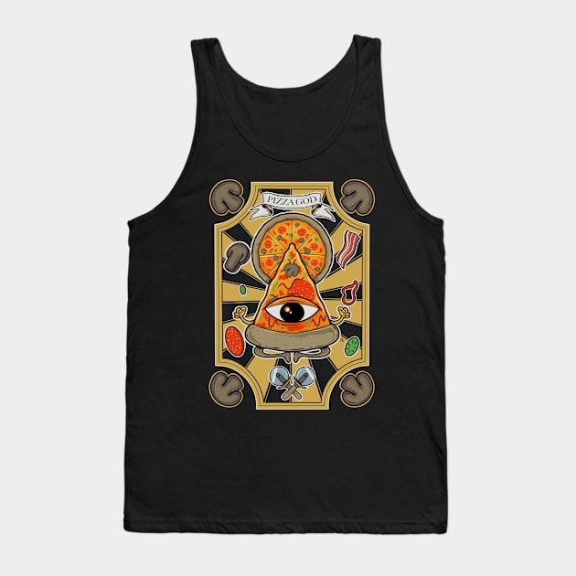 PIZZA GOD Tank Top by FernandoSala